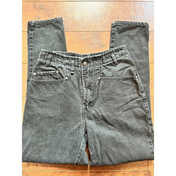 Vintage Union Bay Black Y2K Blue Revolution Sz 8P - Picture 1 of 11